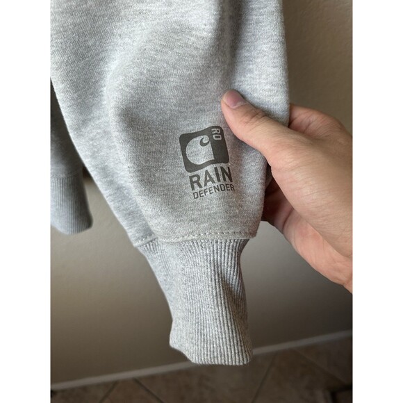 NWT Carhartt Rain Defender Heavyweight Grey Hoodie Loose Fit Men’s Size 2XL - Picture 3 of 8